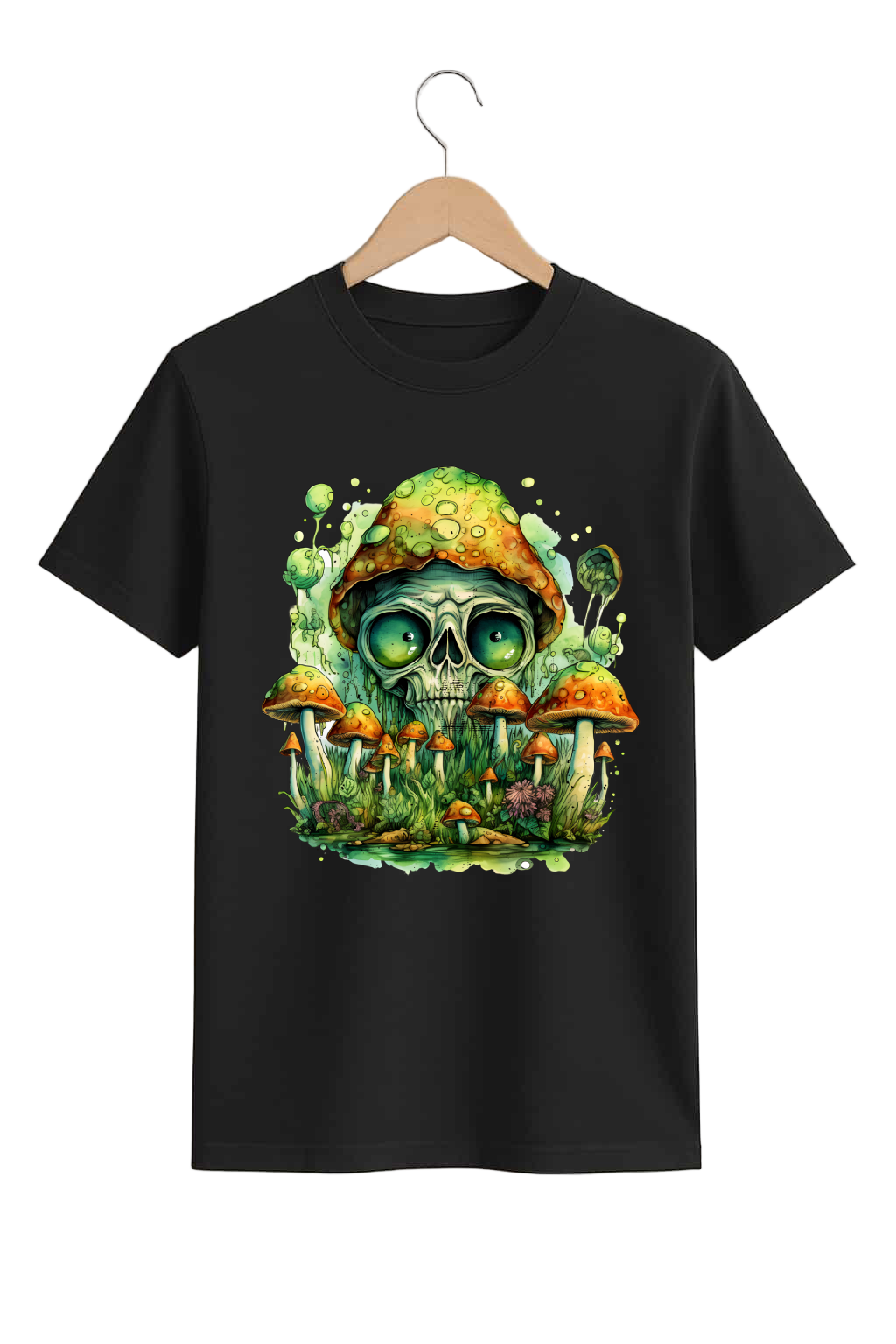Psychedelic Skull & Mushroom Graphic