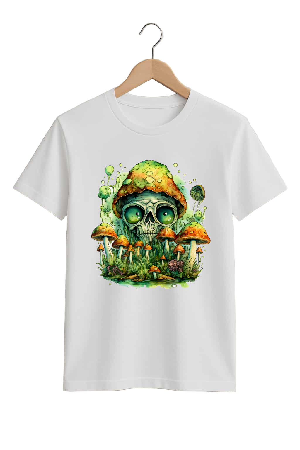 Psychedelic Skull & Mushroom Graphic